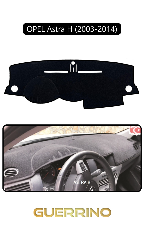 Alisevashop Opel Astra H (2003-2014)Torpido Koruma Halısı Siyah Kenar  - Image 1