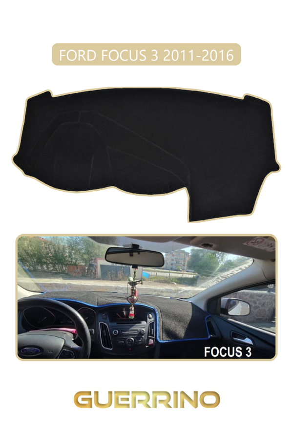 Alisevashop Ford Focus 3 (2011-2016)Torpido Koruma Halısı Bej Kenar  - Image 1