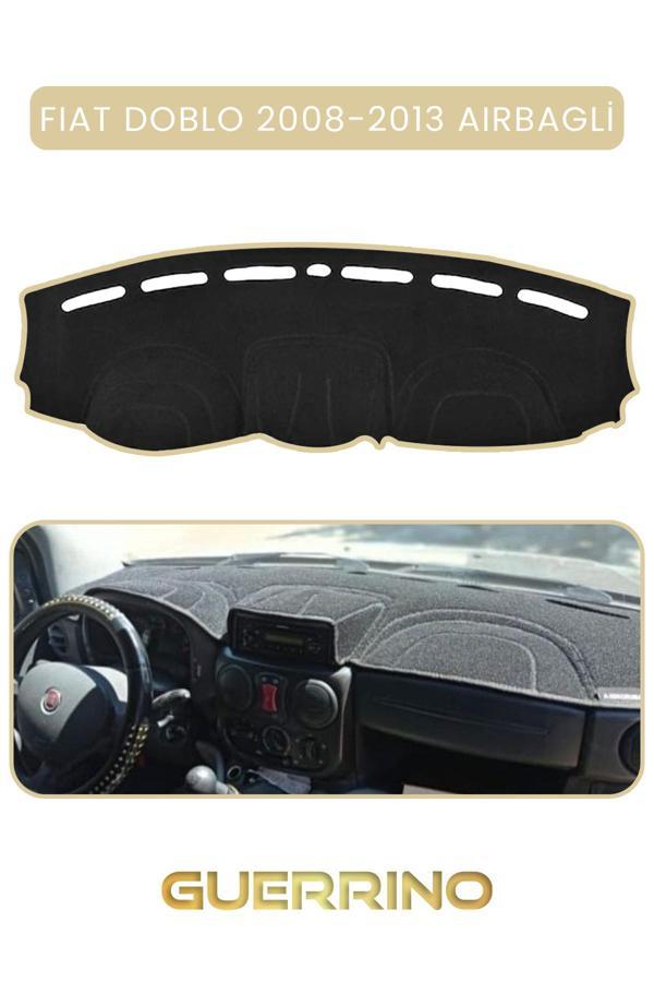 Alisevashop Fıat Doblo 2008-2013  Modellerine Uygun Airbagtorpido Koruma Halısı Bej Kenar  - Image 1