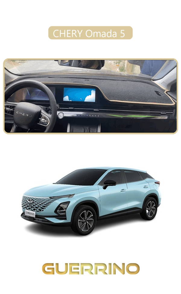 Alisevashop Chery Omada 5 Torpido Koruma Halısı Bej Kenar  - Image 1