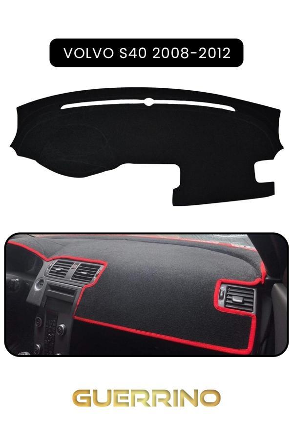 Alisevashop Volvo S40 (2008-2012)Torpido Koruma Halısı Siyah Kenar  - Image 1
