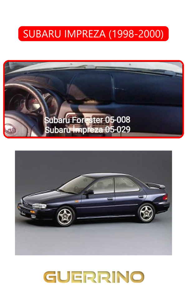 Alisevashop Subaru Imprezza (1998-2000)Torpido Koruma Halısı Kırmızı Kenar  - Image 1