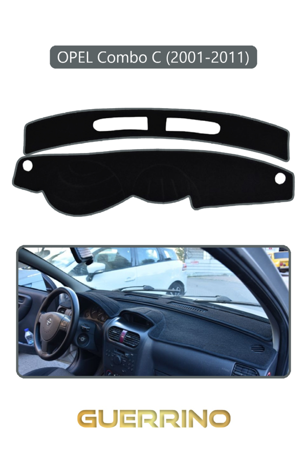Alisevashop Opel Combo C (2001-2011)Torpido Koruma Halısı Gri Kenar  - Image 1