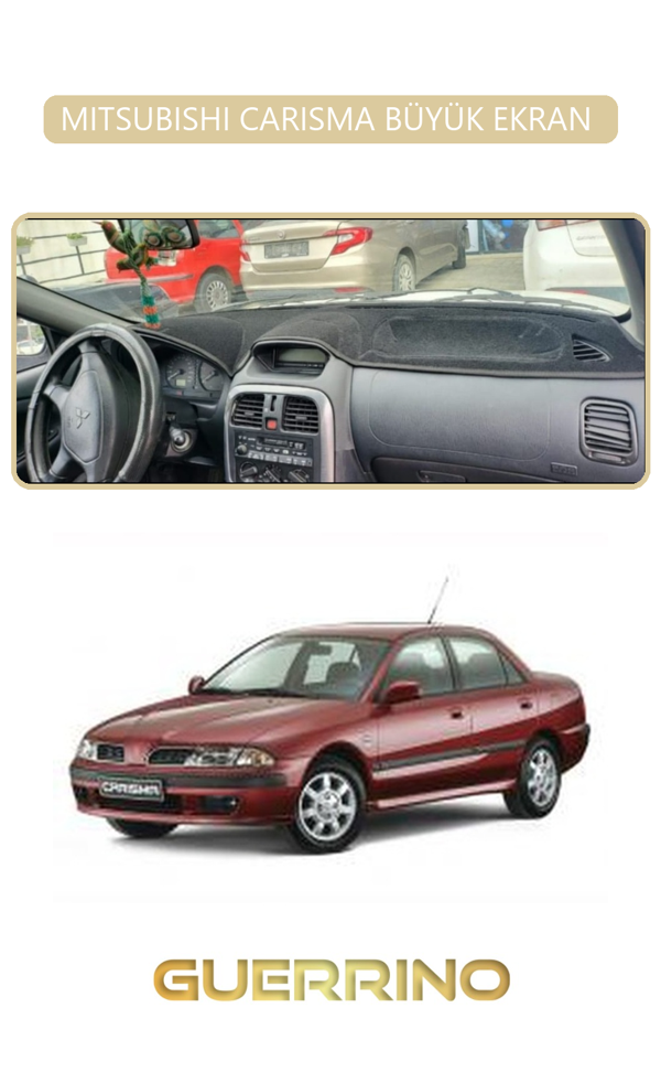Alisevashop Mıtsubıshı Carısma Büyük Ekran Torpido Koruma Halısı Bej Kenar  - Image 1