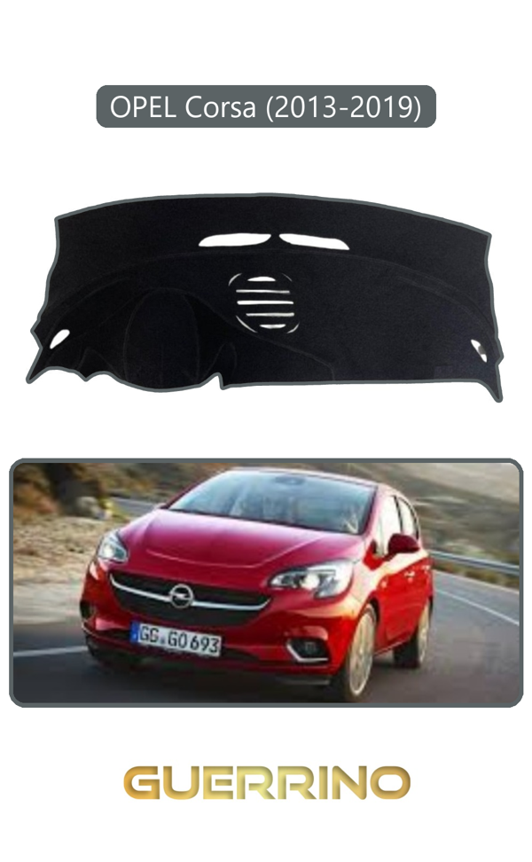 Alisevashop Opel Corsa (2013-2019)Torpido Koruma Halısı Gri Kenar  - Image 1
