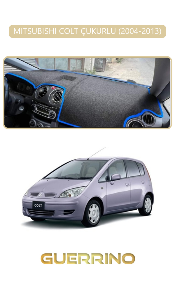 Alisevashop Mıtsubıshı Colt Çukurlu 2004-2013Torpido Koruma Halısı Bej Kenar  - Image 1
