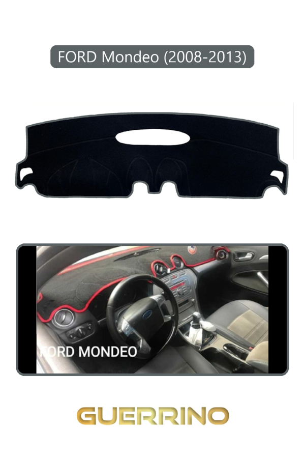 Alisevashop Ford Mondeo (2008-2013)Torpido Koruma Halısı Gri Kenar  - Image 1