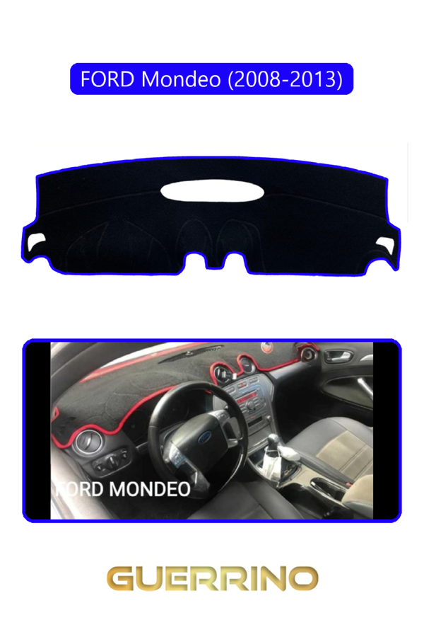 Alisevashop Ford Mondeo (2008-2013)Torpido Koruma Halısı Mavi Kenar  - Image 1