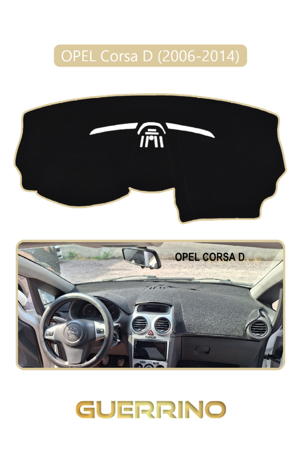 Alisevashop Opel Corsa D (2006-2014)Torpido Koruma Halısı Bej Kenar  - Image 1