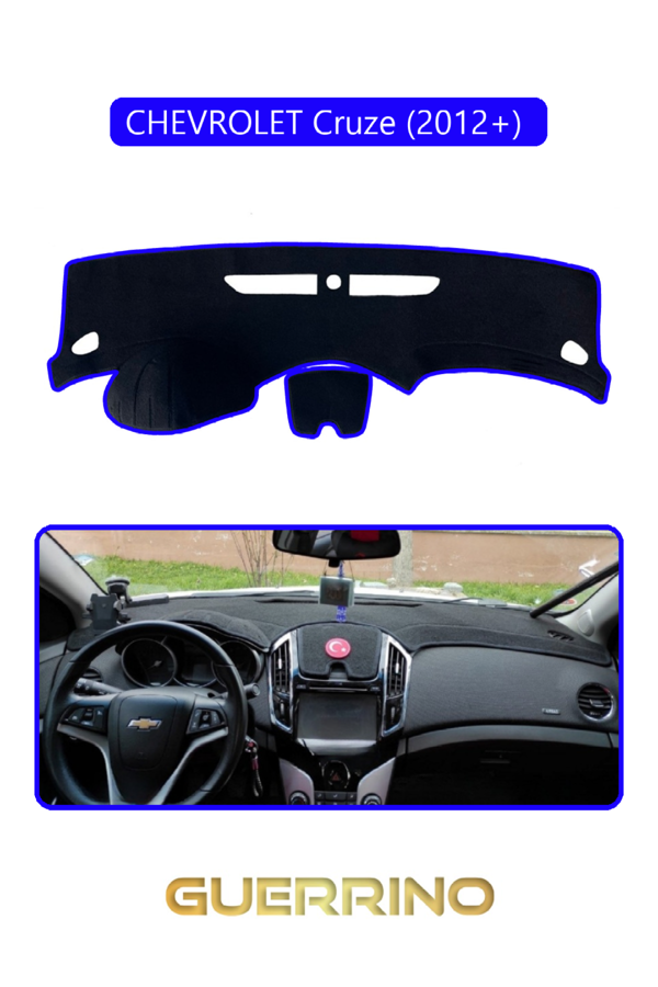 Alisevashop Chevrolet Cruze (2012+) ;Torpido Koruma Halısı Mavi Kenar  - Image 1