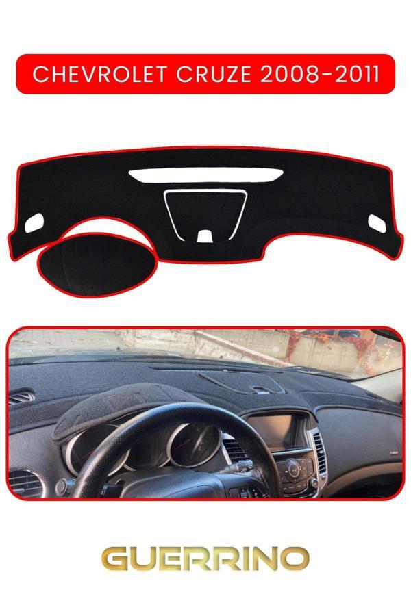 Alisevashop Chevrolet Cruze 2008-2011Torpido Koruma Halısı Kırmızı Kenar  - Image 1