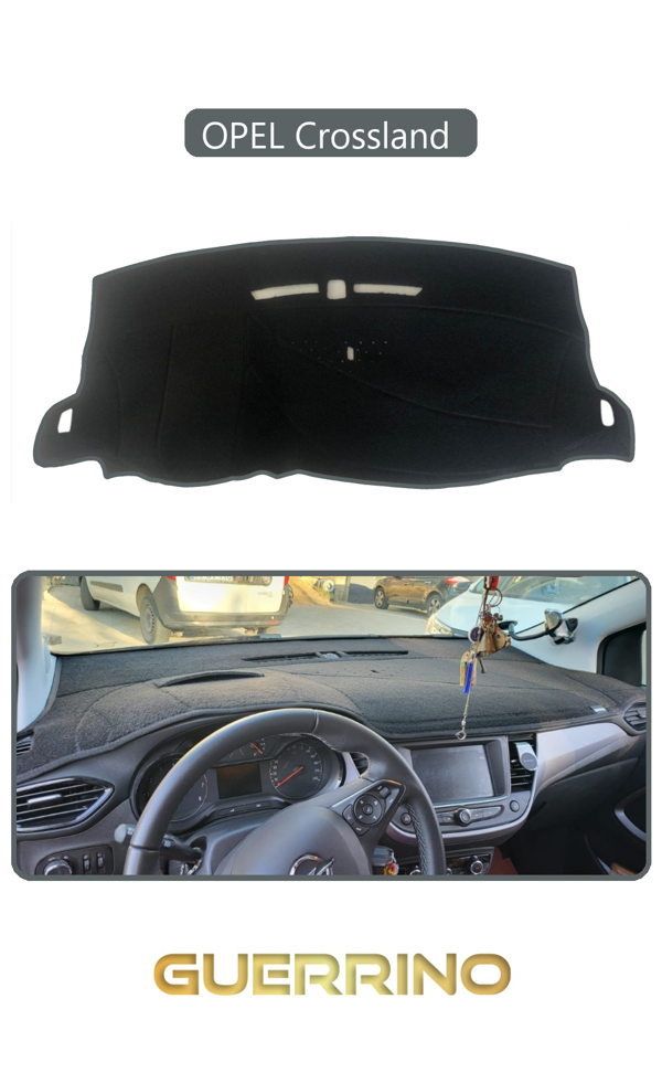 Alisevashop Opel Crossland Torpido Koruma Halısı Gri Kenar  - Image 1