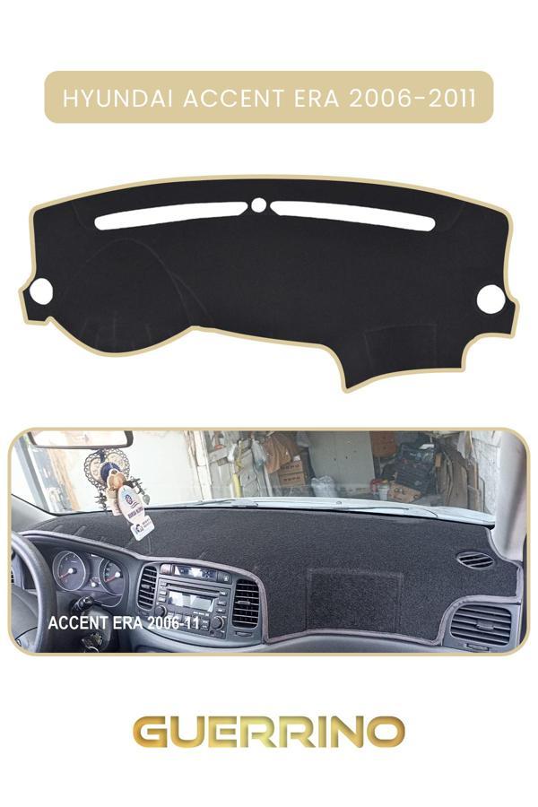 Alisevashop Hyundai Accent Era 2006-2011Torpido Koruma Halısı Bej Kenar  - Image 1