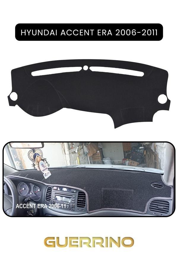 Alisevashop Hyundai Accent Era 2006-2011Torpido Koruma Halısı Siyah Kenar  - Image 1