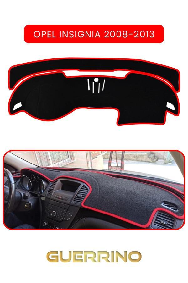 Alisevashop Opel Insignia (2008-2013)Torpido Koruma Halısı Kırmızı Kenar  - Image 1