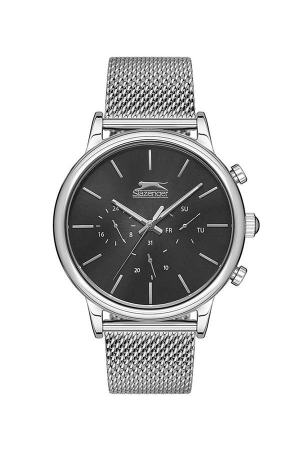 Slazenger Sl.09.2029.2.05 Quartz Çelik Gri Siyah Kadran 46 Mm Erkek Kol Saati - Image 1
