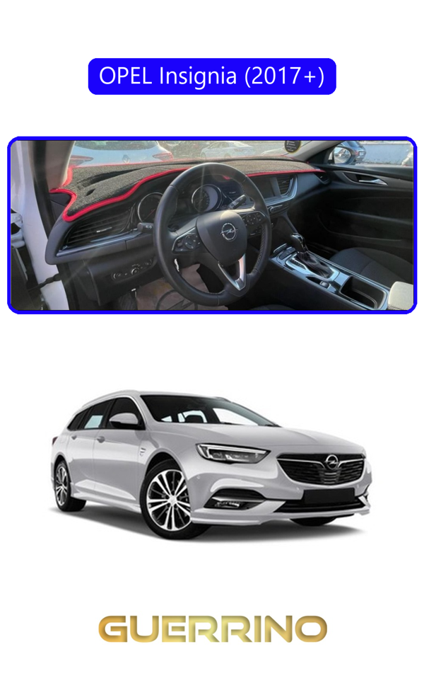 Alisevashop Opel Insignia (2017 + )Torpido Koruma Halısı Mavi Kenar  - Image 1