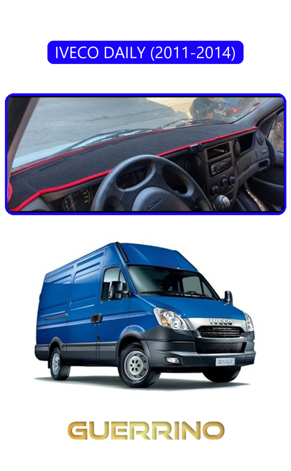 Alisevashop Iveco Daıly 2011-2014Torpido Koruma Halısı Mavi Kenar  - Image 1