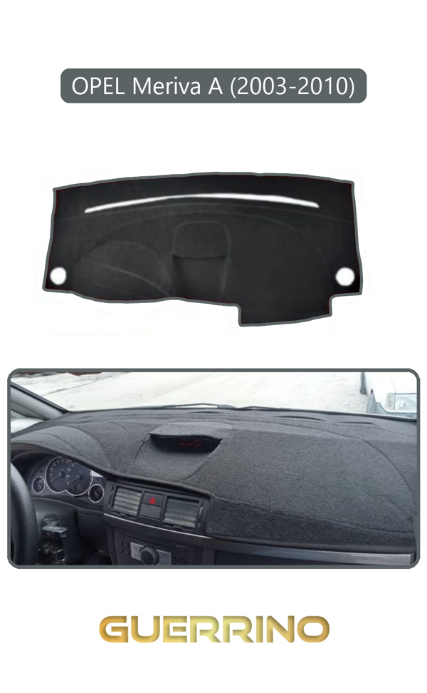 Alisevashop Opel Meriva A (2003-2010)Torpido Koruma Halısı Gri Kenar  - Image 1