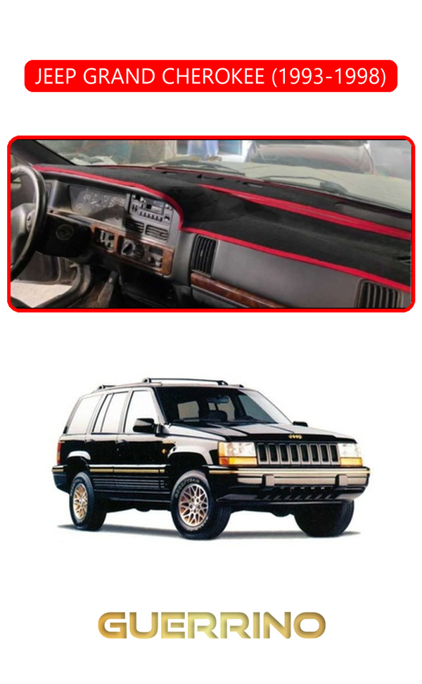Alisevashop Jeep Grand Cherokee 1993-1998Torpido Koruma Halısı Kırmızı Kenar  - Image 1