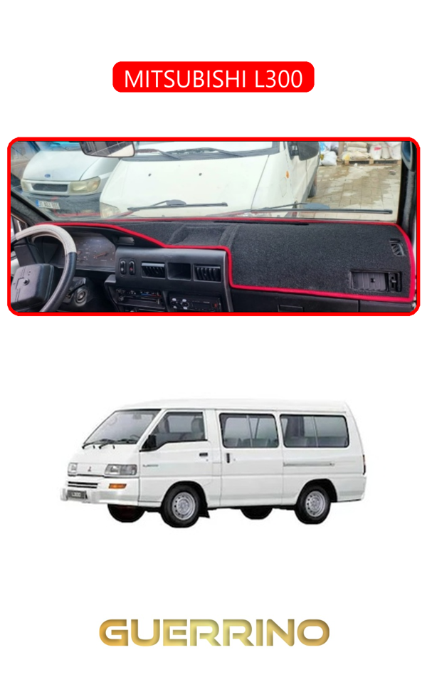 Alisevashop Mıtsubıshı L300Torpido Koruma Halısı Kırmızı Kenar  - Image 1
