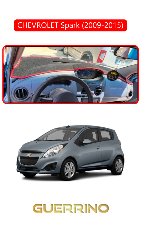 Alisevashop Chevrolet Spark (2009-2015), Ravon R2,Torpido Koruma Halısı Kırmızı Kenar  - Image 1