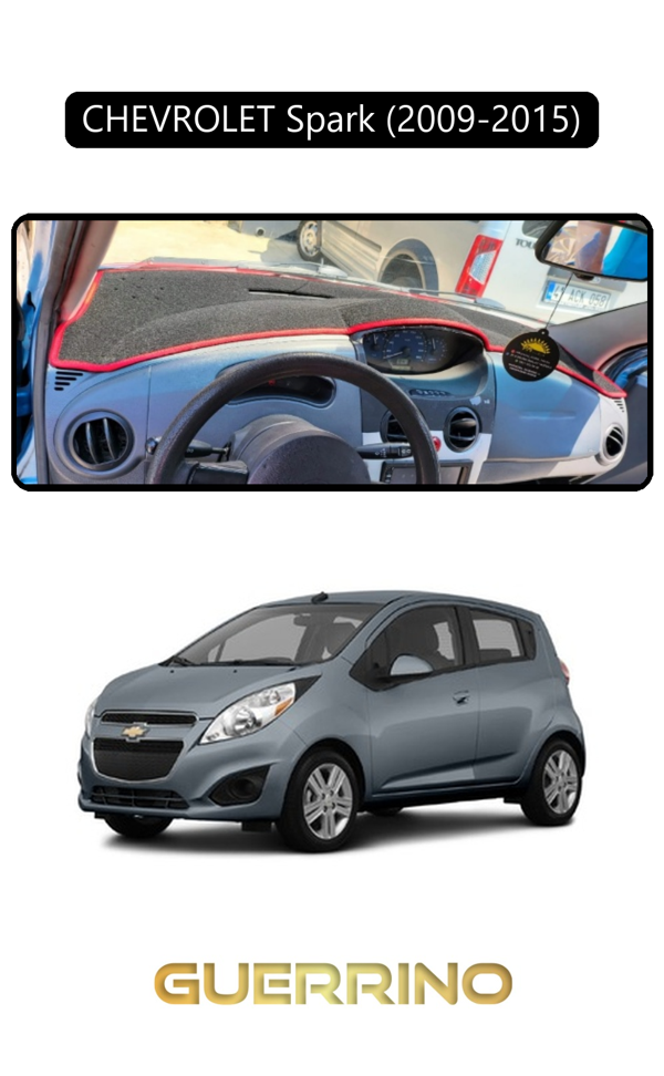 Alisevashop Chevrolet Spark (2009-2015), Ravon R2,Torpido Koruma Halısı Siyah Kenar  - Image 1