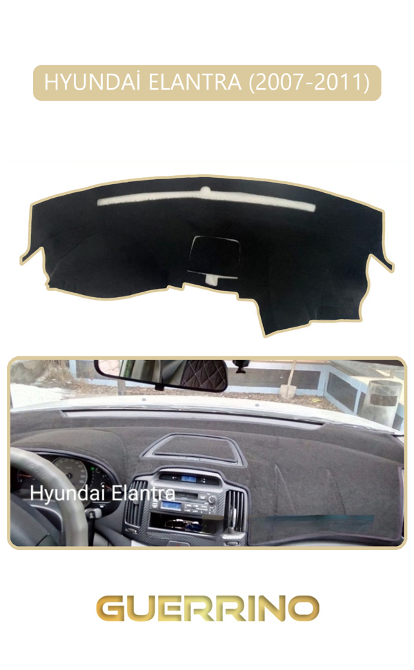 Alisevashop Hyundai Elantra 2007-2011Torpido Koruma Halısı Bej Kenar  - Image 1