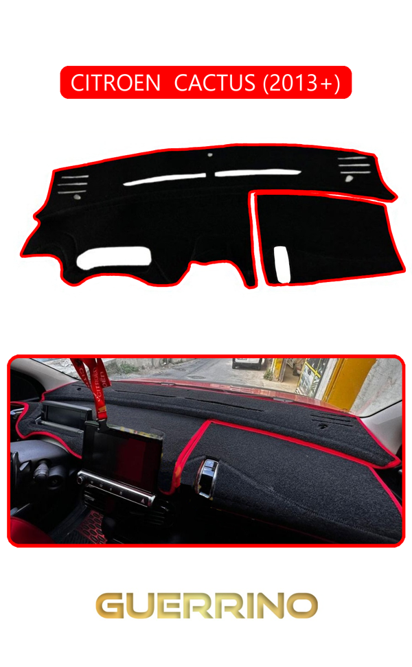 Alisevashop Cıtroen  Cactus 2013+Torpido Koruma Halısı Kırmızı Kenar  - Image 1