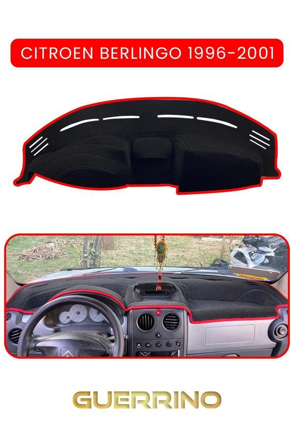 Alisevashop Cıtroen Berlingo 1996-2001Torpido Koruma Halısı Kırmızı Kenar  - Image 1