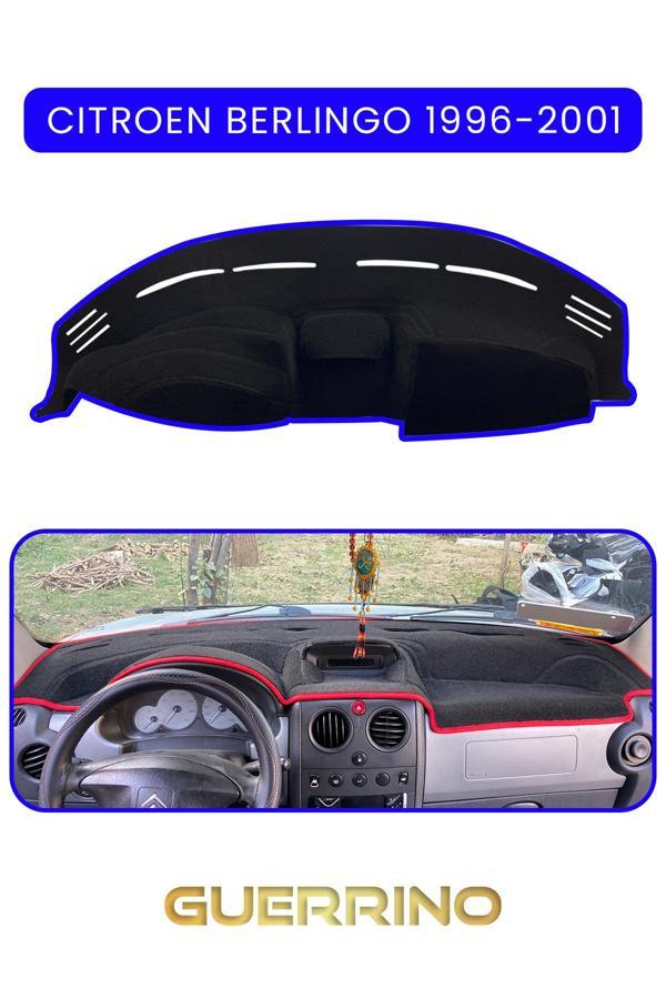 Alisevashop Cıtroen Berlingo 1996-2001Torpido Koruma Halısı Mavi Kenar  - Image 1