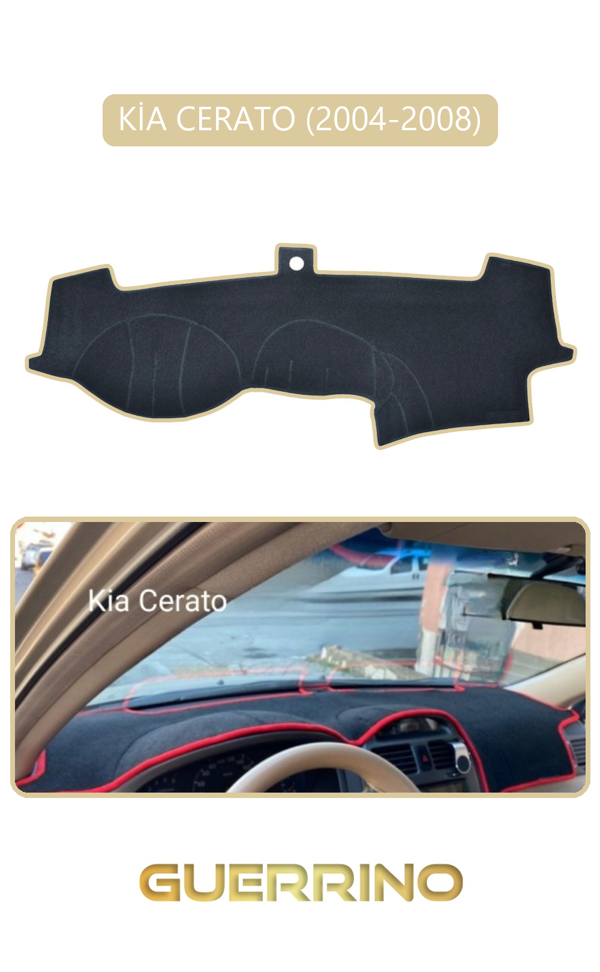 Alisevashop Kia Cerato 2004-2008Torpido Koruma Halısı Bej Kenar  - Image 1