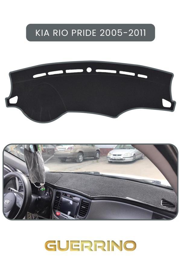 Alisevashop Kia Rio Pride 2005-2011Torpido Koruma Halısı Gri Kenar  - Image 1