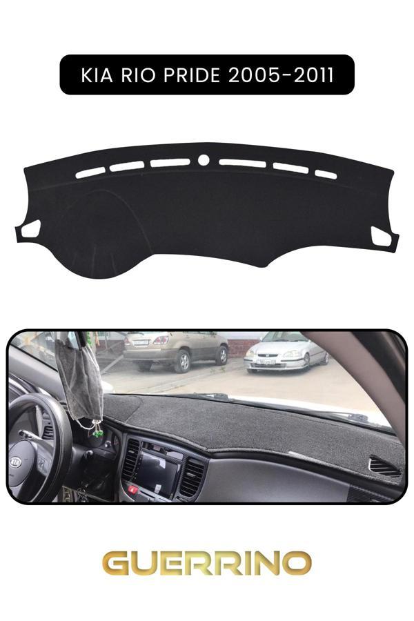 Alisevashop Kia Rio Pride 2005-2011Torpido Koruma Halısı Siyah Kenar  - Image 1