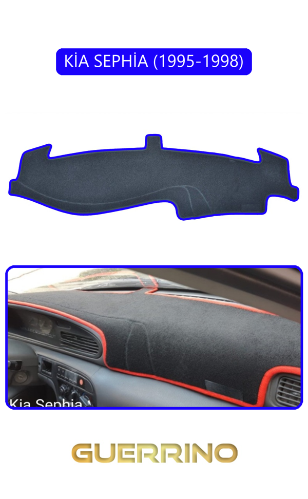 Alisevashop Kia Sephia 1995-1998Torpido Koruma Halısı Mavi Kenar  - Image 1