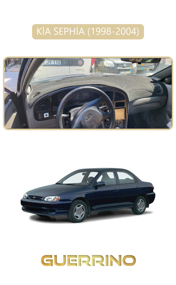 Alisevashop Kia Sephia 1998-2004Torpido Koruma Halısı Bej Kenar  - Image 1