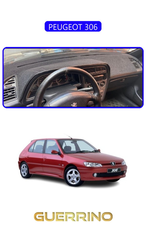 Alisevashop Peugeot 306Torpido Koruma Halısı Mavi Kenar  - Image 1