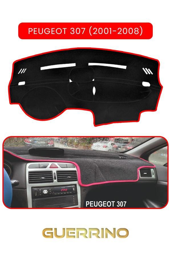 Alisevashop Peugeot 307 (2001-2008)Torpido Koruma Halısı Kırmızı Kenar  - Image 1