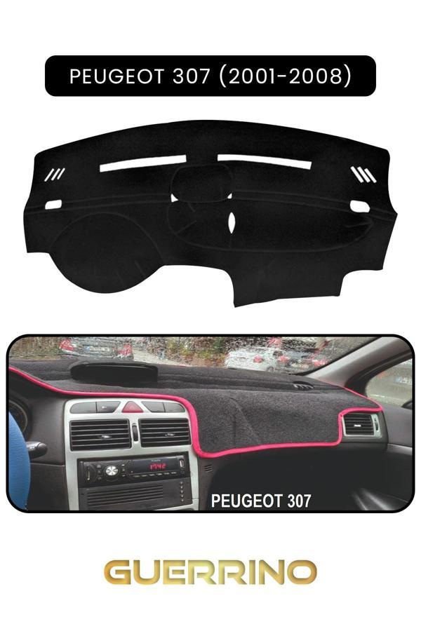 Alisevashop Peugeot 307 (2001-2008)Torpido Koruma Halısı Siyah Kenar  - Image 1