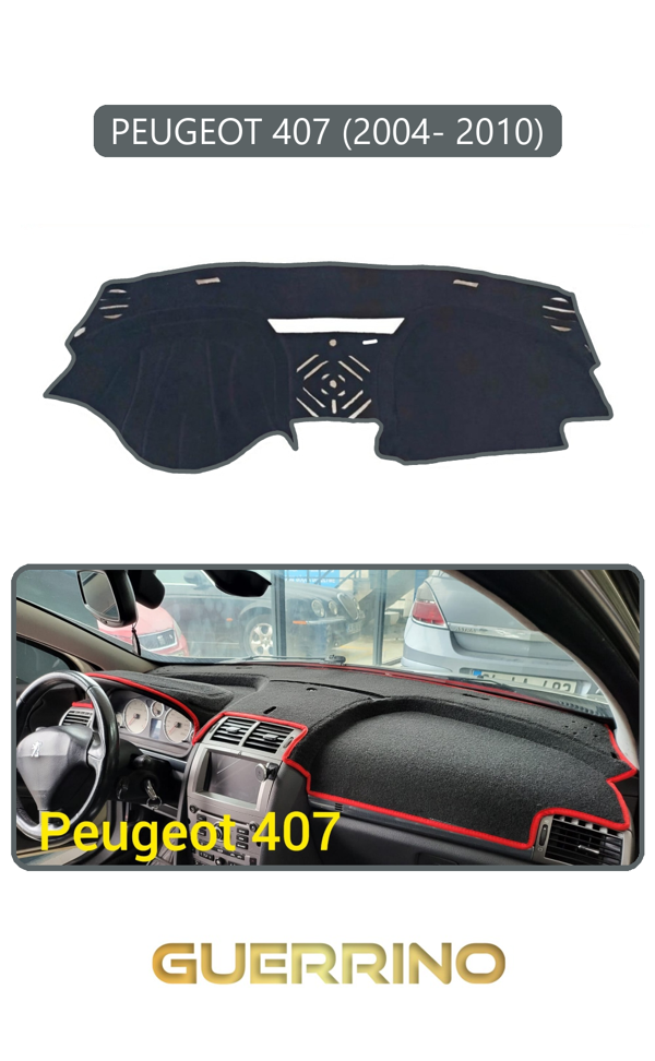 Alisevashop Peugeot 407 (2004- 2010)Torpido Koruma Halısı Gri Kenar  - Image 1