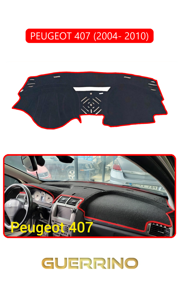Alisevashop Peugeot 407 (2004- 2010)Torpido Koruma Halısı Kırmızı Kenar  - Image 1