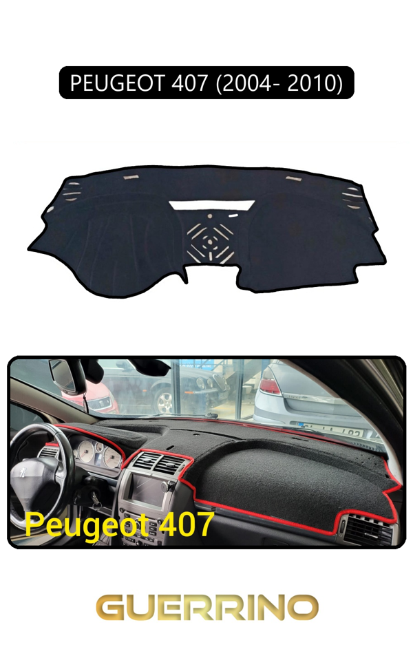 Alisevashop Peugeot 407 (2004- 2010)Torpido Koruma Halısı Siyah Kenar  - Image 1