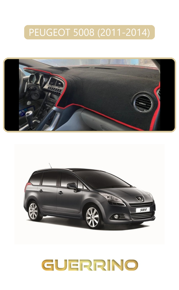 Alisevashop Peugeot 5008 (2011-2014)Torpido Koruma Halısı Bej Kenar  - Image 1
