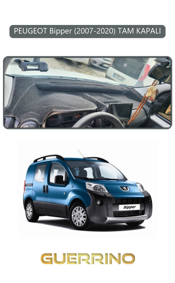 Alisevashop Peugeot Bipper (2007-2020) Tam Kapalıtorpido Koruma Halısı Gri Kenar  - Image 1