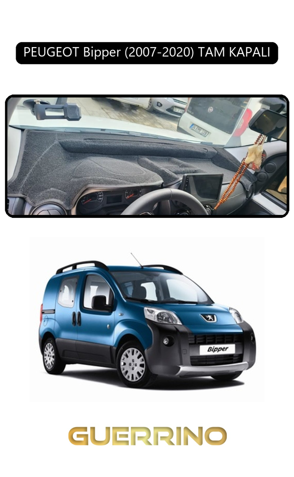 Alisevashop Peugeot Bipper (2007-2020) Tam Kapalıtorpido Koruma Halısı Siyah Kenar  - Image 1
