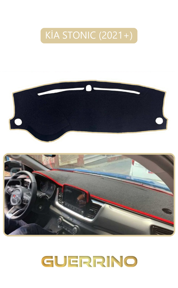 Alisevashop Kia Stonıc 2021+Torpido Koruma Halısı Bej Kenar  - Image 1