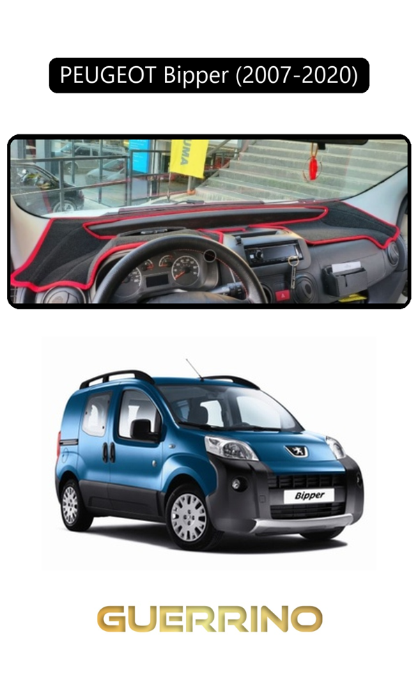 Alisevashop Peugeot Bipper (2007-2020)Torpido Koruma Halısı Siyah Kenar  - Image 1