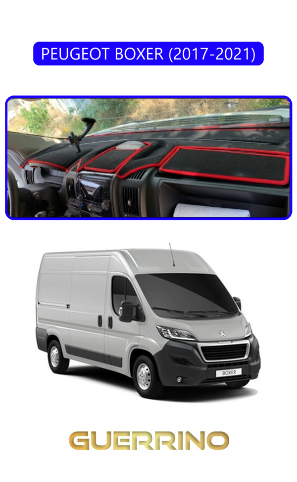 Alisevashop Peugeot Boxer 2017 - 2021Torpido Koruma Halısı Mavi Kenar  - Image 1