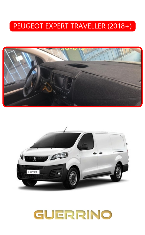 Alisevashop Peugeot Expert Traveller 2018+Torpido Koruma Halısı Kırmızı Kenar  - Image 1