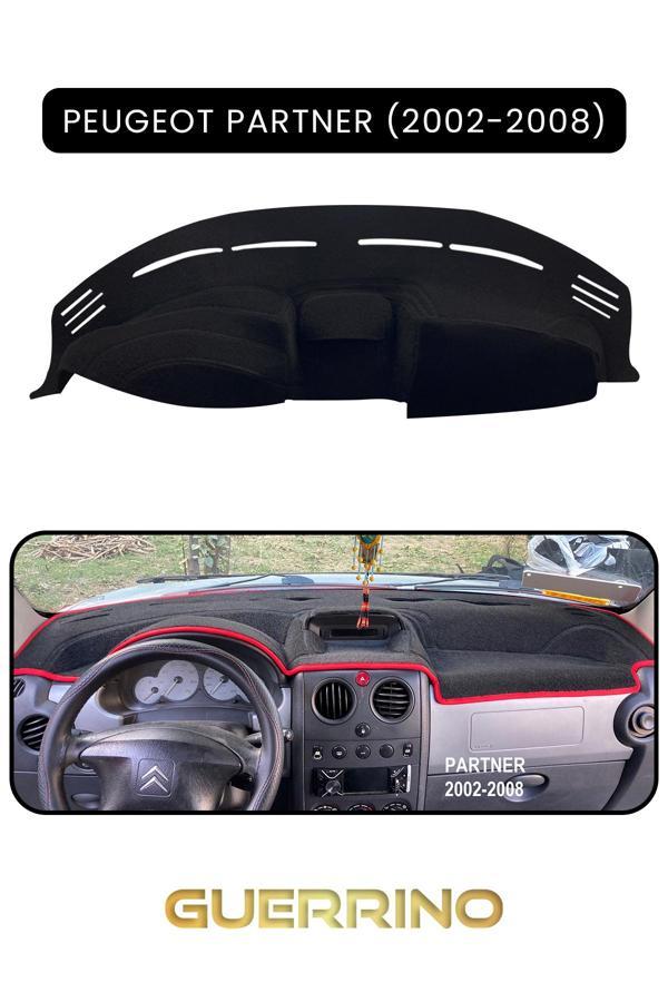 Alisevashop Peugeot Partner (2002-2008)Torpido Koruma Halısı Siyah Kenar  - Image 1